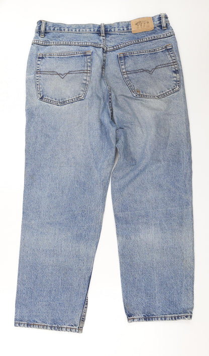 B Original Womens Blue  Denim Straight Jeans Size 34 in L27.5 in