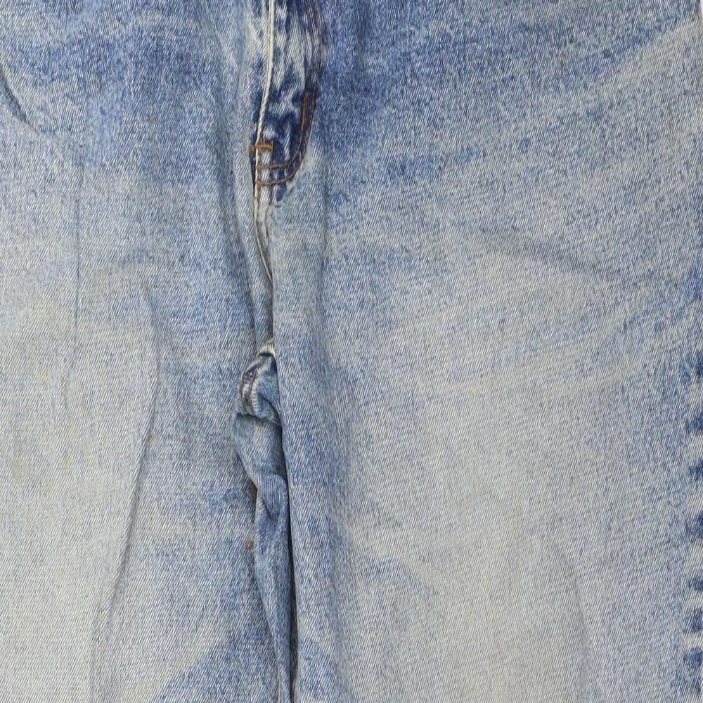 B Original Womens Blue  Denim Straight Jeans Size 34 in L27.5 in