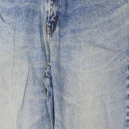 B Original Womens Blue  Denim Straight Jeans Size 34 in L27.5 in
