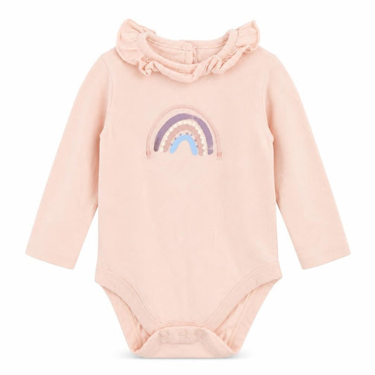 Front view of George girls’ pink babygrow one-piece, size 3-6, months