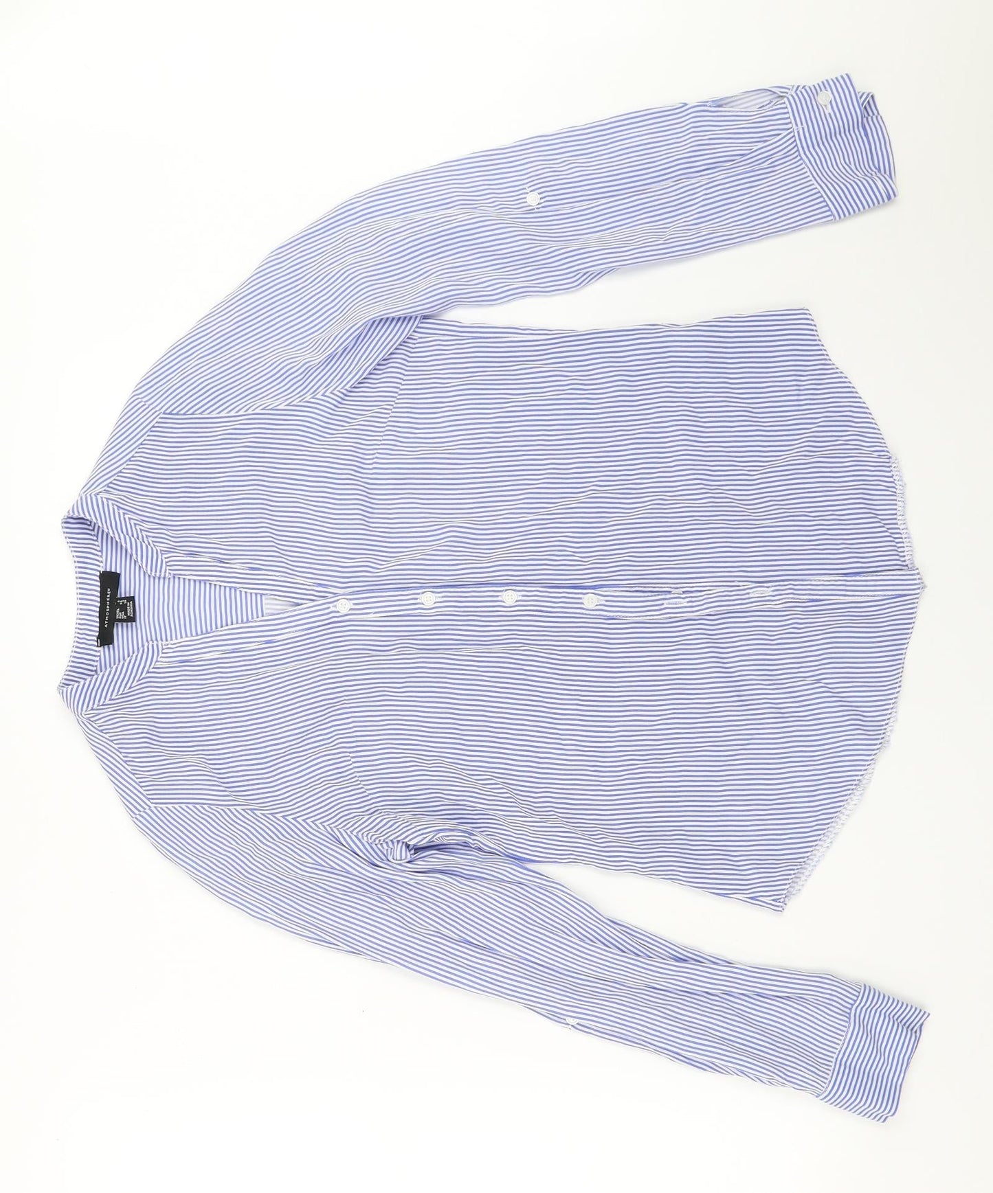 Womens UK Size 6 Atmosphere Blue Basic Button-Up