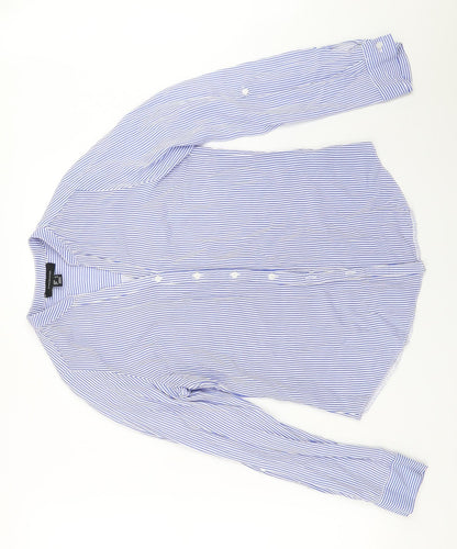 Womens UK Size 6 Atmosphere Blue Basic Button-Up