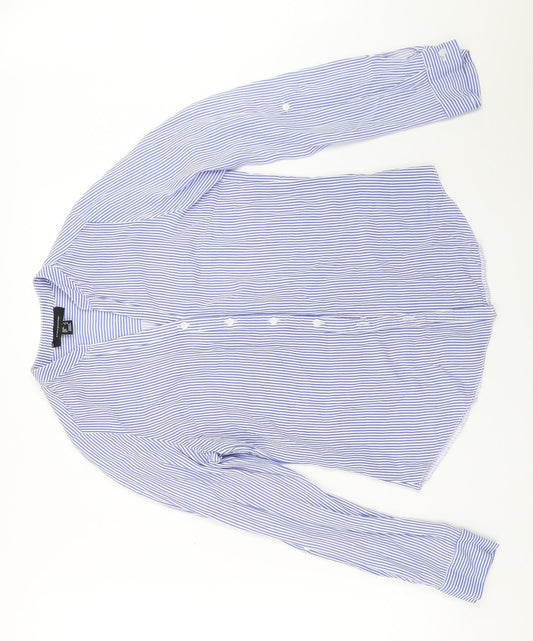 Womens UK Size 6 Atmosphere Blue Basic Button-Up