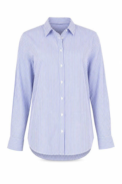Womens UK Size 6 Atmosphere Blue Basic Button-Up