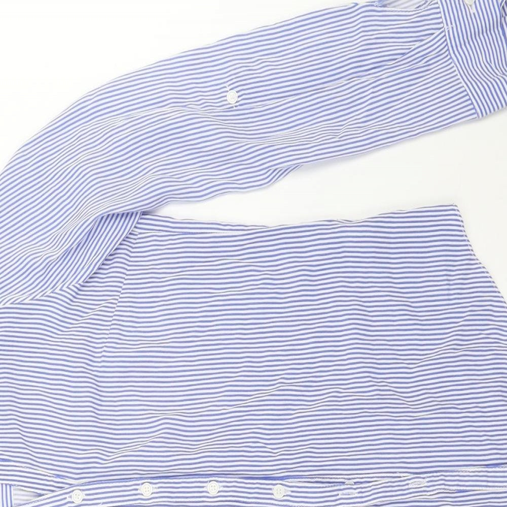 Womens UK Size 6 Atmosphere Blue Basic Button-Up