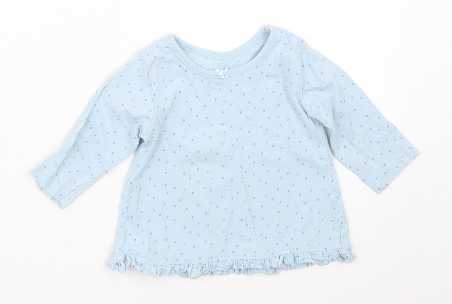 George Girls Blue   Basic T-Shirt Size 0-3 Months