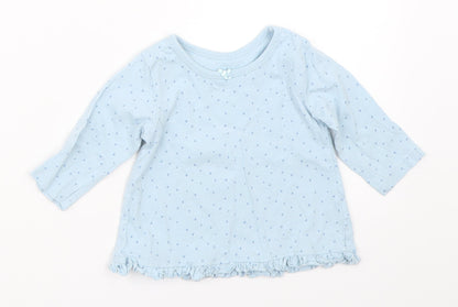 George Girls Blue   Basic T-Shirt Size 0-3 Months