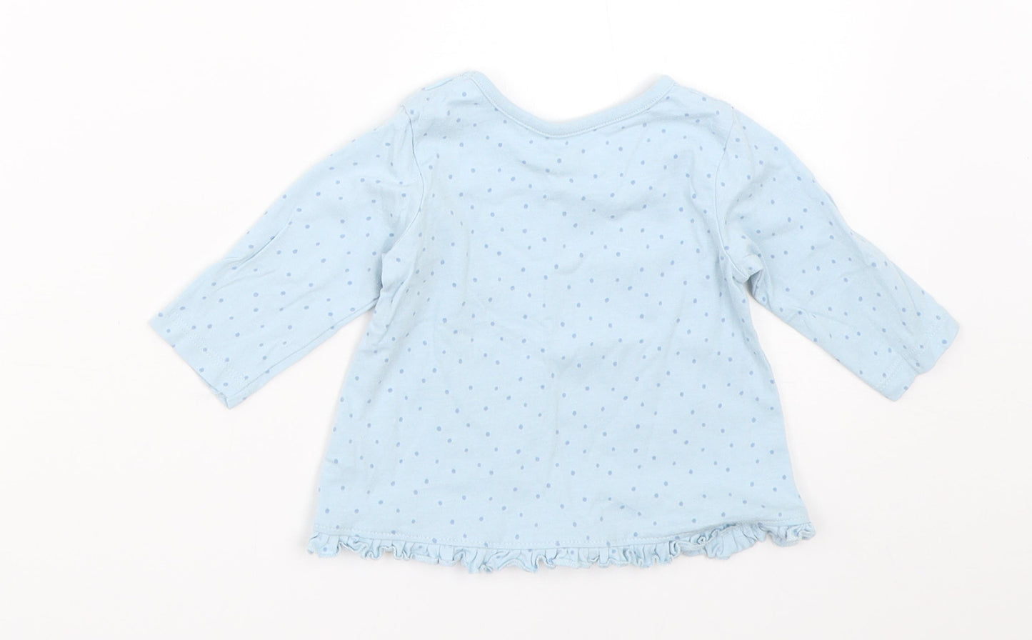 George Girls Blue   Basic T-Shirt Size 0-3 Months