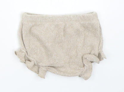 George Girls Beige   Cropped Trousers Size 3-6 Months