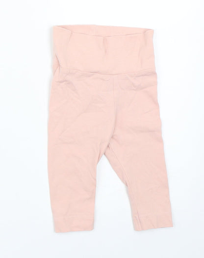 H&M Girls Pink   Capri Trousers Size 3-6 Months