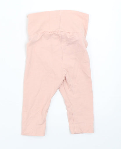 H&M Girls Pink   Capri Trousers Size 3-6 Months