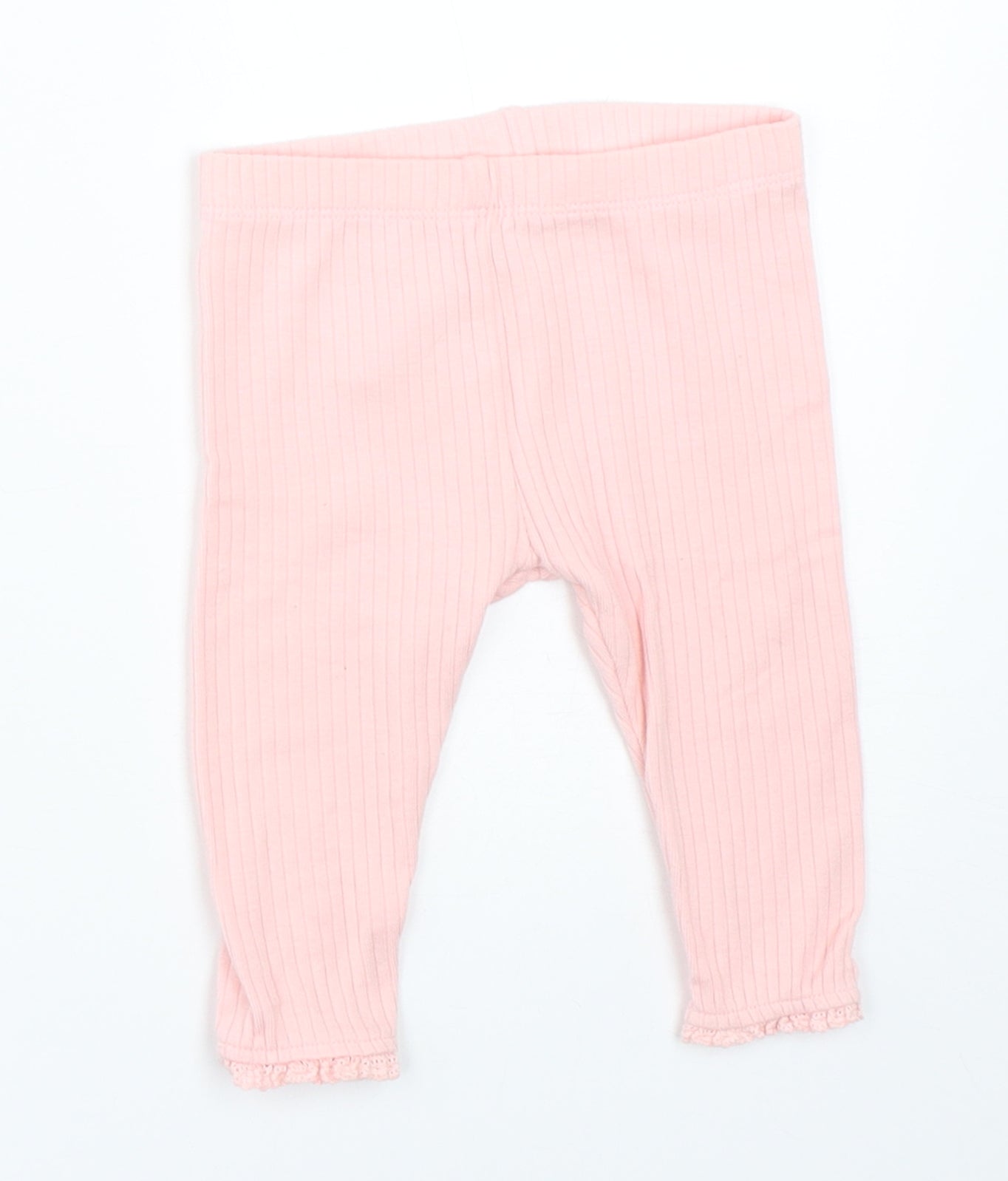 M&Co Girls Pink   Capri Leggings Size 3-6 Months