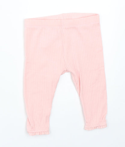 M&Co Girls Pink   Capri Leggings Size 3-6 Months