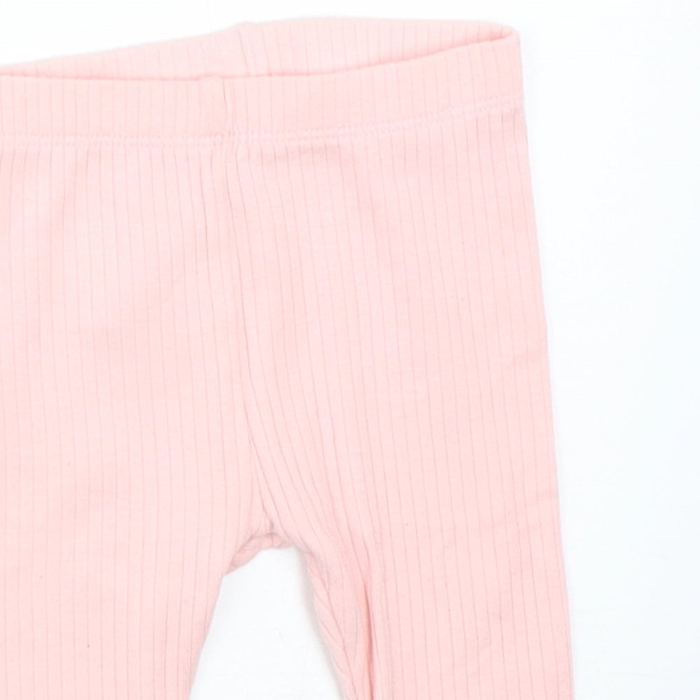 M&Co Girls Pink   Capri Leggings Size 3-6 Months