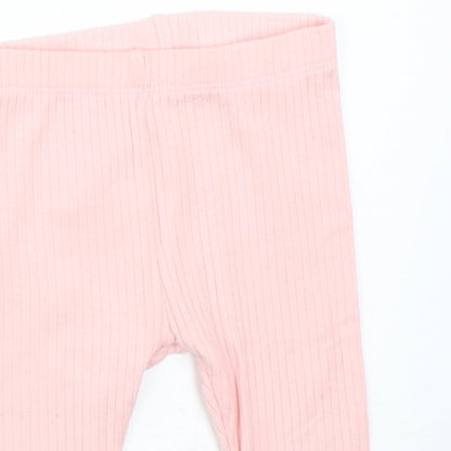 M&Co Girls Pink   Capri Leggings Size 3-6 Months