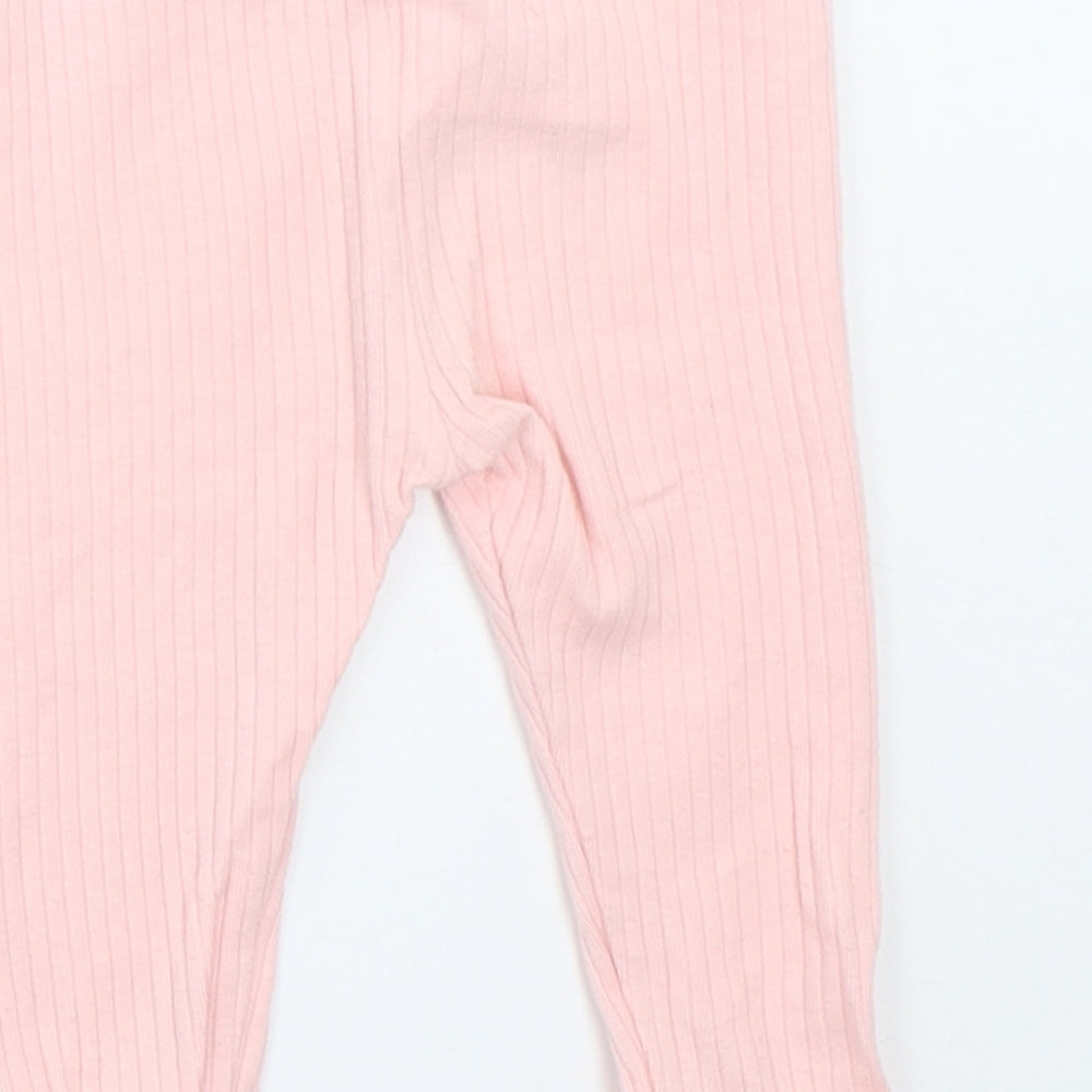 M&Co Girls Pink   Capri Leggings Size 3-6 Months