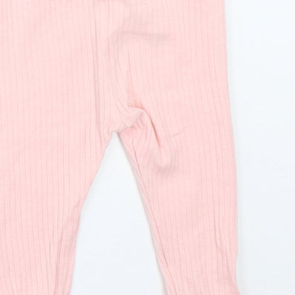 M&Co Girls Pink   Capri Leggings Size 3-6 Months