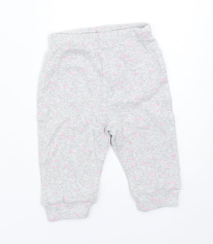 Mothercare Girls Grey   Jogger Trousers Size 0-3 Months