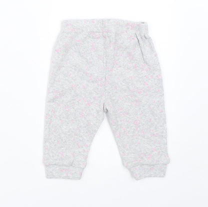 Mothercare Girls Grey   Jogger Trousers Size 0-3 Months