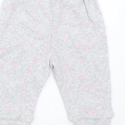 Mothercare Girls Grey   Jogger Trousers Size 0-3 Months