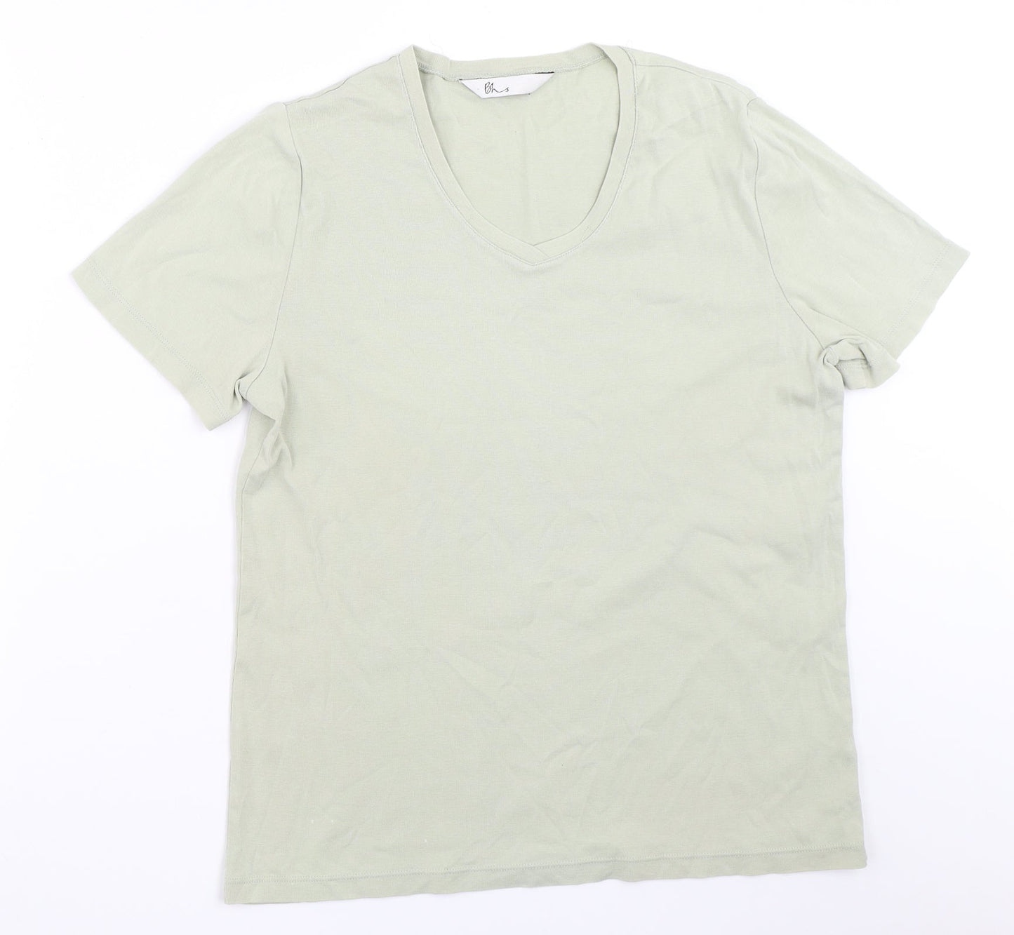 BHS Womens Green   Basic T-Shirt Size 14