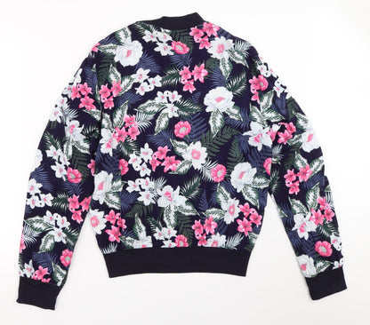 Womens UK Size 10 New Look Blue Bomber Jacket