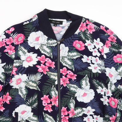Womens UK Size 10 New Look Blue Bomber Jacket