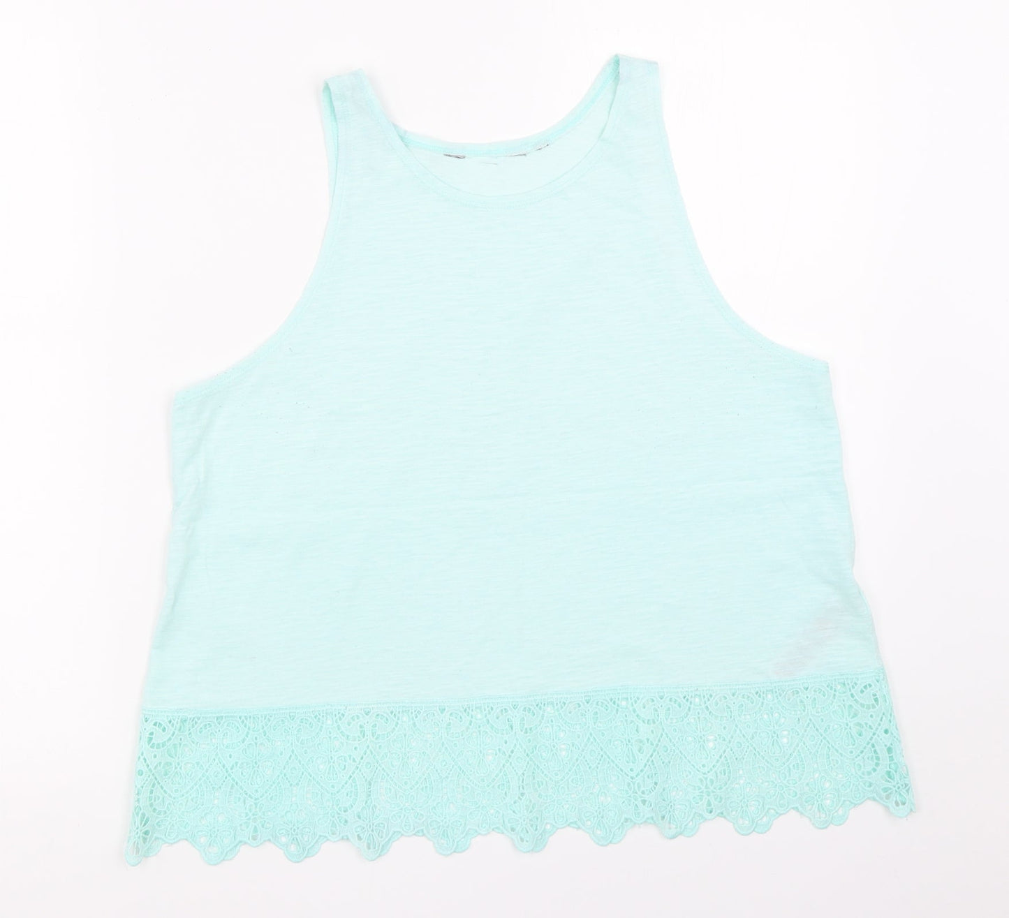 Womens UK Size 12 New Look Green Basic Tank
