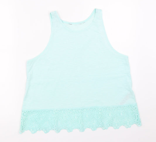 Womens UK Size 12 New Look Green Basic Tank