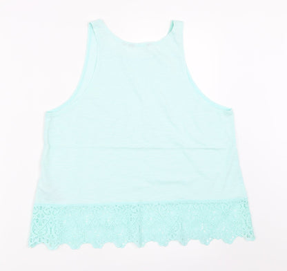 Womens UK Size 12 New Look Green Basic Tank