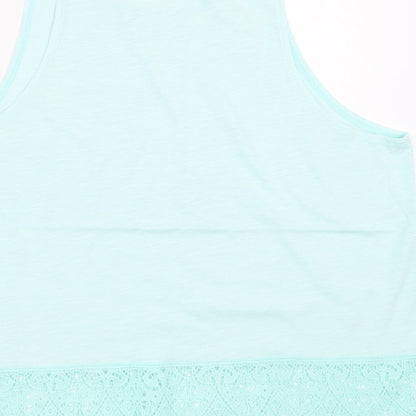 Womens UK Size 12 New Look Green Basic Tank