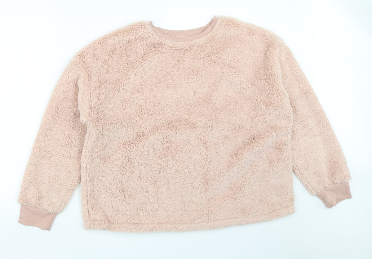 Additional front view of Dorothy Perkins women’s pink pullover sweatshirt, size UK 16