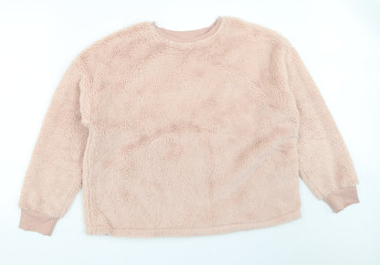 Additional front view of Dorothy Perkins women’s pink pullover sweatshirt, size UK 16