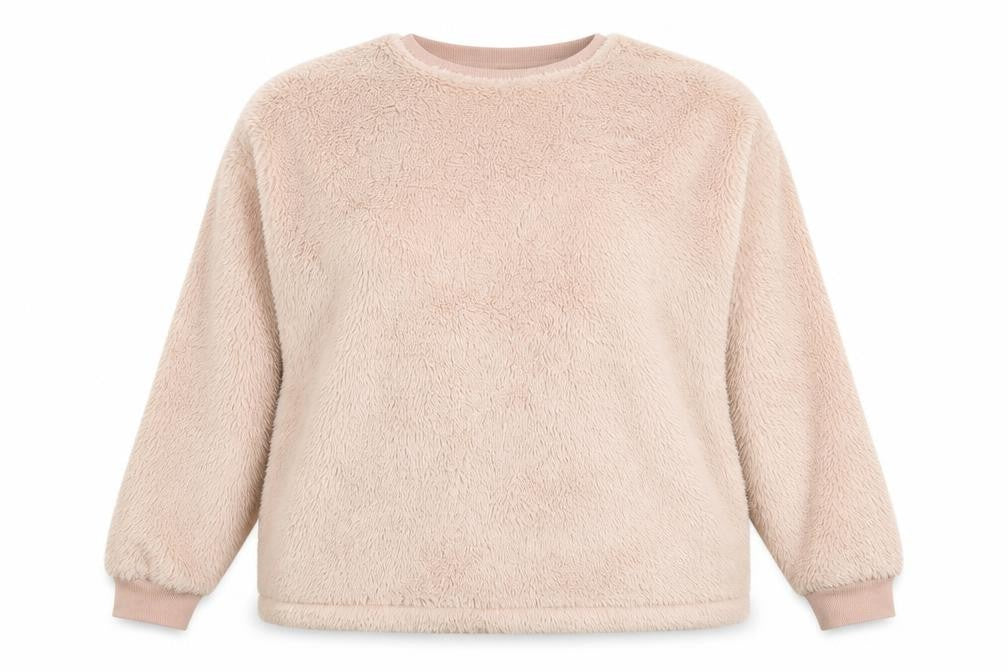 Front view of Dorothy Perkins women’s pink pullover sweatshirt, size UK 16