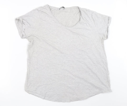 Womens UK Size 18 Very Grey Basic T-Shirt