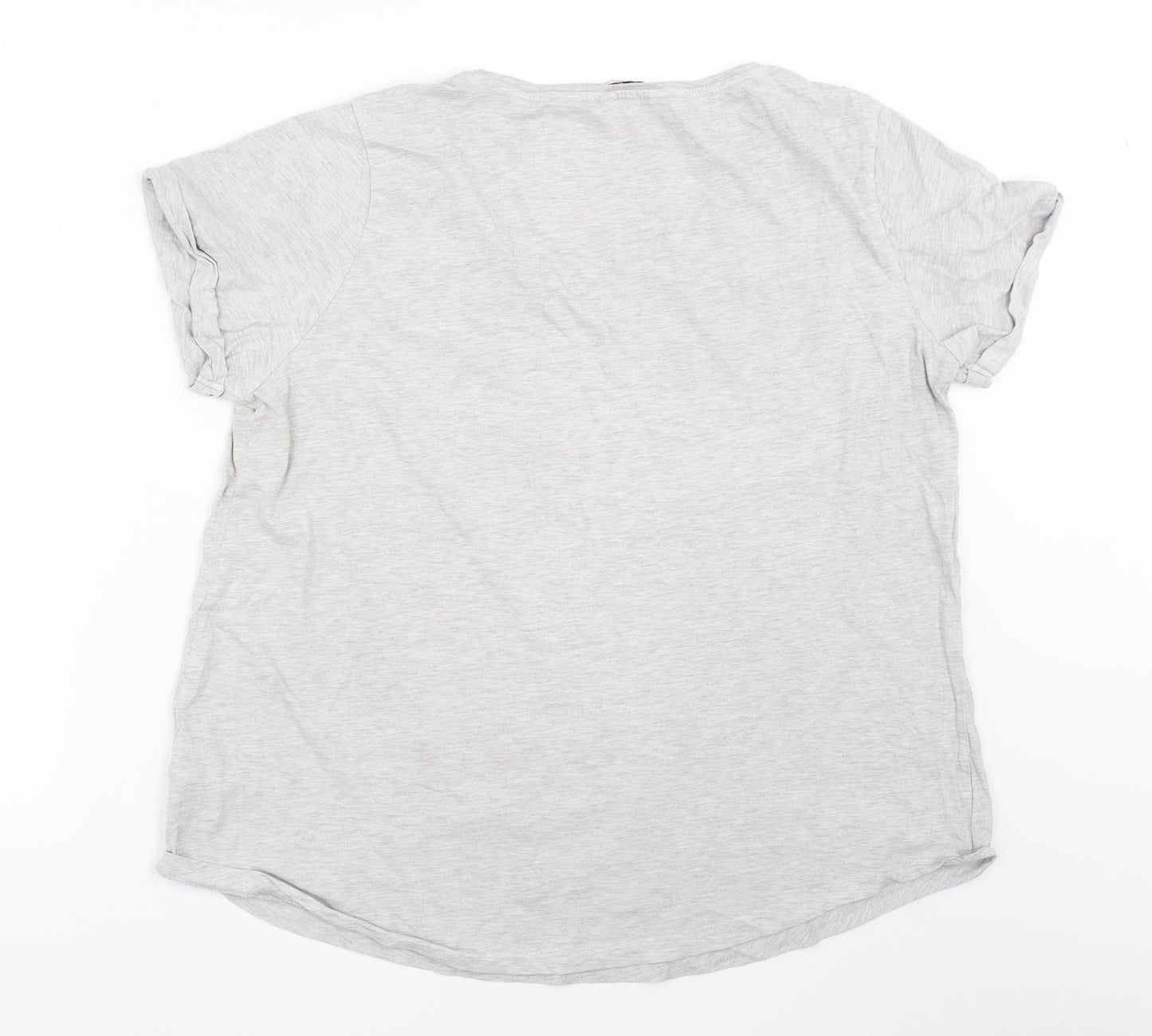 Womens UK Size 18 Very Grey Basic T-Shirt