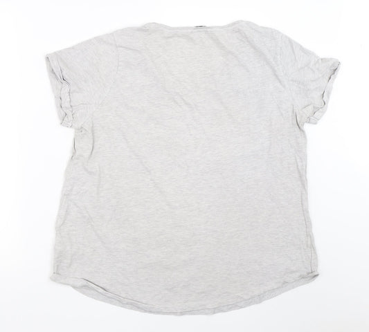 Womens UK Size 18 Very Grey Basic T-Shirt
