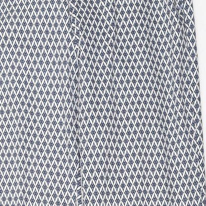 Womens UK Size 42 H&M Regular Fit Capri Blue Trousers