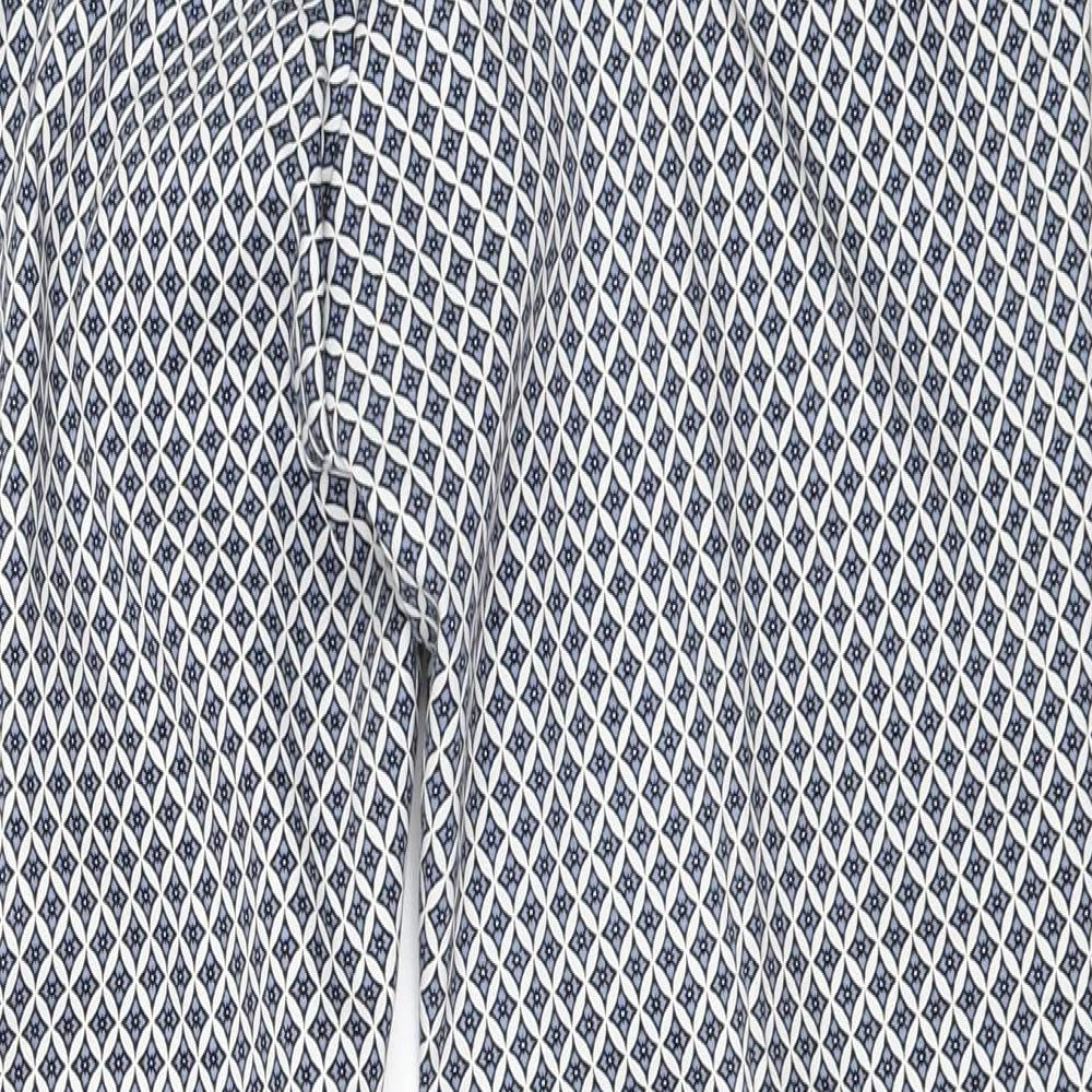 Womens UK Size 42 H&M Regular Fit Capri Blue Trousers