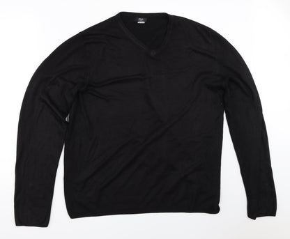 F&F Mens Black   Pullover Jumper Size L