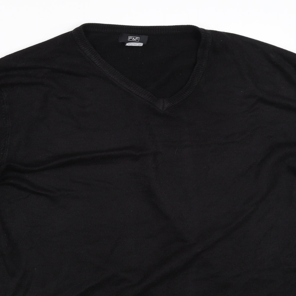 F&F Mens Black   Pullover Jumper Size L