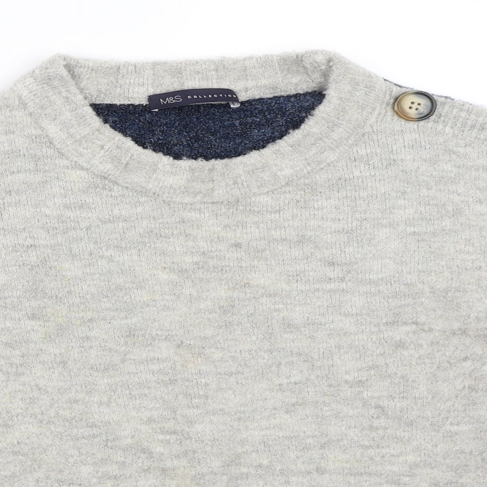 Womens UK Size M Marks and Spencer Grey Pullover Jumper