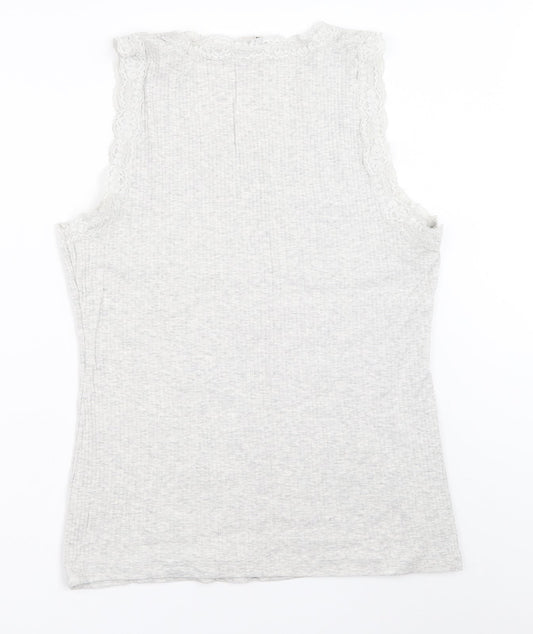 TU Womens Grey Solid  Top Pyjama Top Size 16