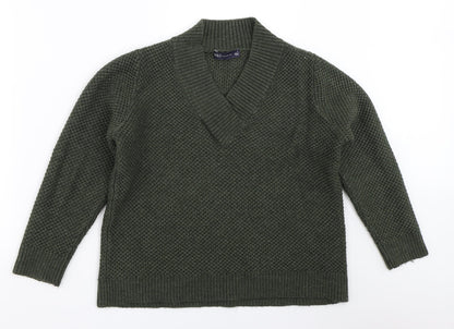 Womens UK Size M Marks and Spencer Green Pullover Jumper