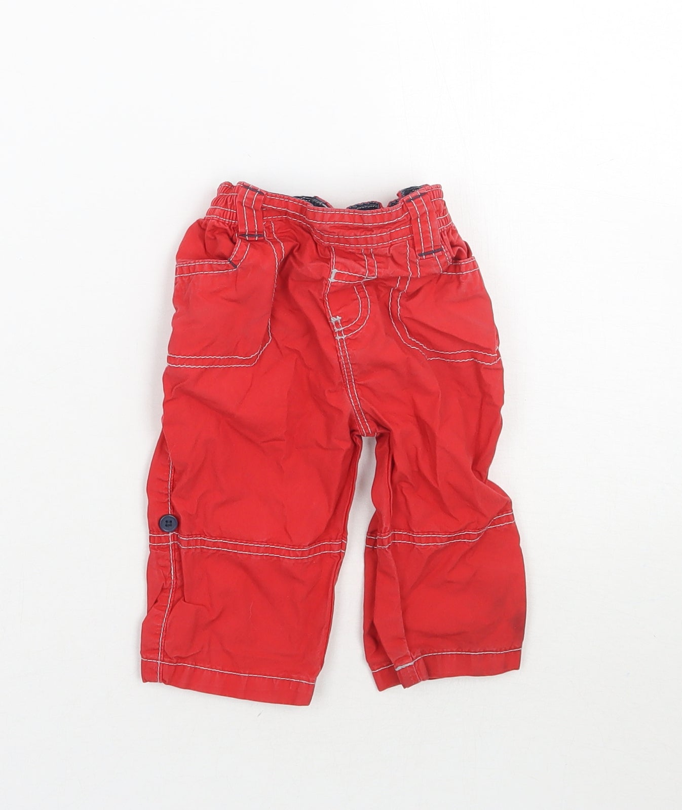 TU Baby Red   Cargo Trousers Size 3-6 Months