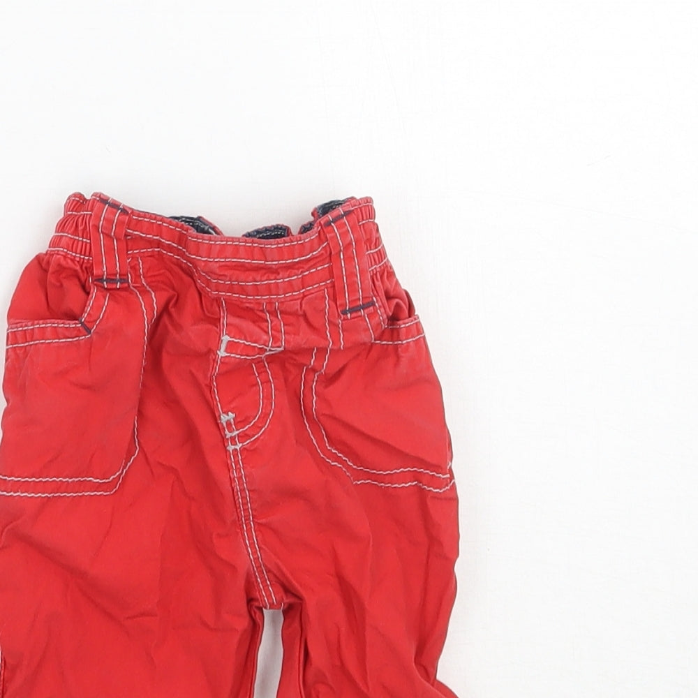 TU Baby Red   Cargo Trousers Size 3-6 Months