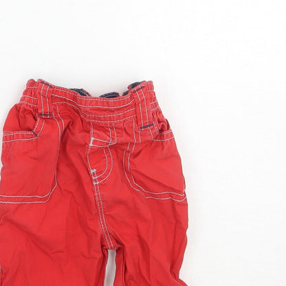 TU Baby Red   Cargo Trousers Size 3-6 Months