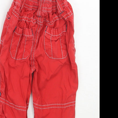 TU Baby Red   Cargo Trousers Size 3-6 Months