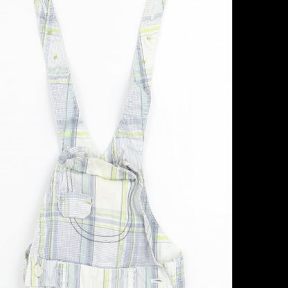 NEXT Boys White Check  Dungaree One-Piece Size 3-6 Months