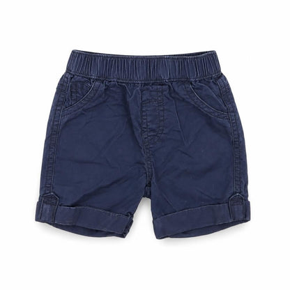 Front view of George boys’ blue cargo trousers, size 3-6, months - disney